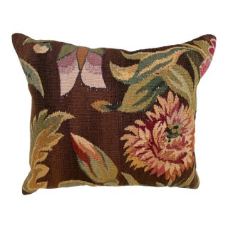 Pillow Upholstered With 19th Century Tapestry For Sale