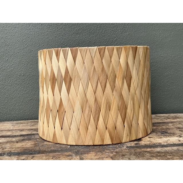 Vintage Woven Rattan Lampshade For Sale - Image 4 of 12