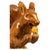 Large Terracotta Majolica Squirrel signed Bavent Normandy. H / 13.5 inches , L / 10.5 by 6.5 inches.