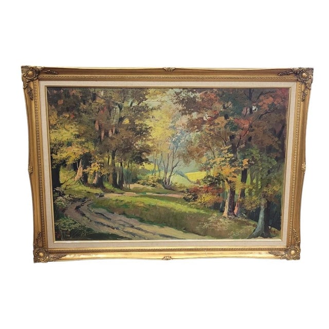 1970s Beautiful Landscape Painting on Canvas Signed For Sale - Image 10 of 10