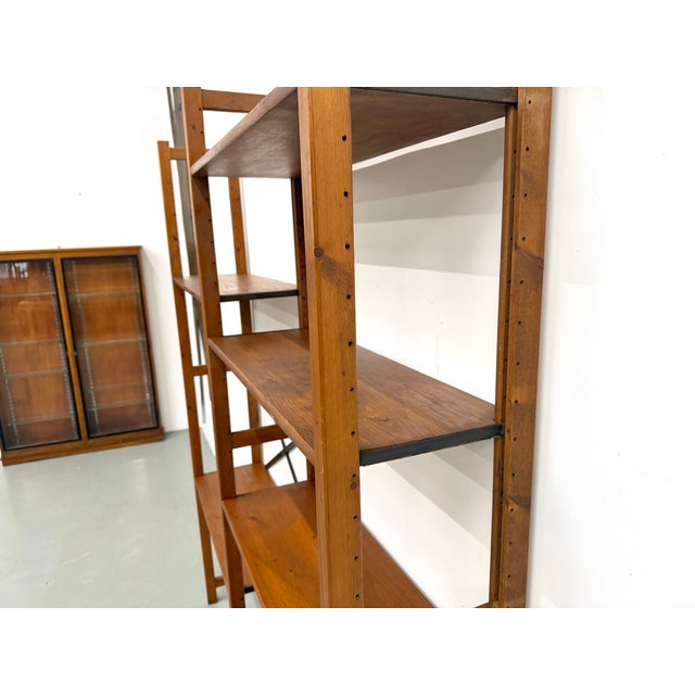 Modernist Bookcase in Pine, 1950s For Sale - Image 11 of 18