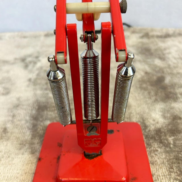 1960s Red Anglepoise 1227 Desk Lamp by Herbert Terry & Sons, 1950s For Sale - Image 5 of 7