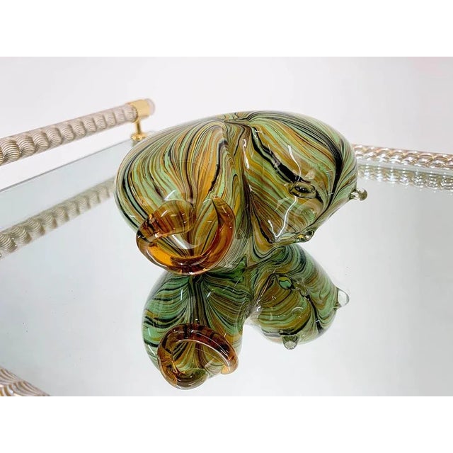 Mid-Century Modern Mid-Century Italian Multicolored Murano Glass Cat Sculpture, 1970s For Sale - Image 3 of 16