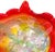 Glass Murano Red Orange Yellow Silver Flecks Green Italian Art Glass Vintage Seashell Centerpiece Bowl For Sale - Image 7 of 10