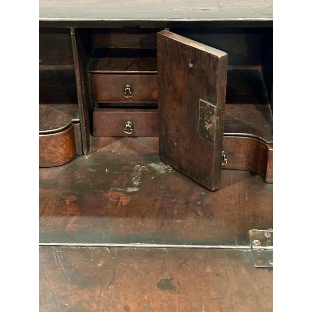 Early 19th Century Antique Slant-Front Writing Desk on Carved Tripod Pedestal, 19th Century For Sale - Image 5 of 12