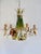 French Tole Inverted Floral Bouquet Chandelier with Five Lights, 1945 For Sale - Image 17 of 18