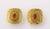 18kt Yellow Gold Clip-on Earrings with omega backs. Ed Weiner and signed EW with the 18 kt. marks to each back. Hammered...