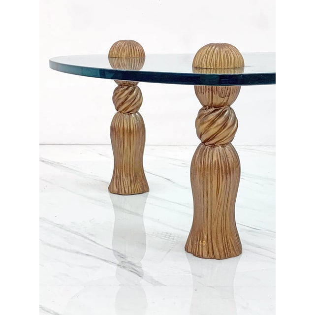 Arthur Court Arthur Court Biomorphic Glass Tassel Coffee Table For Sale - Image 4 of 7