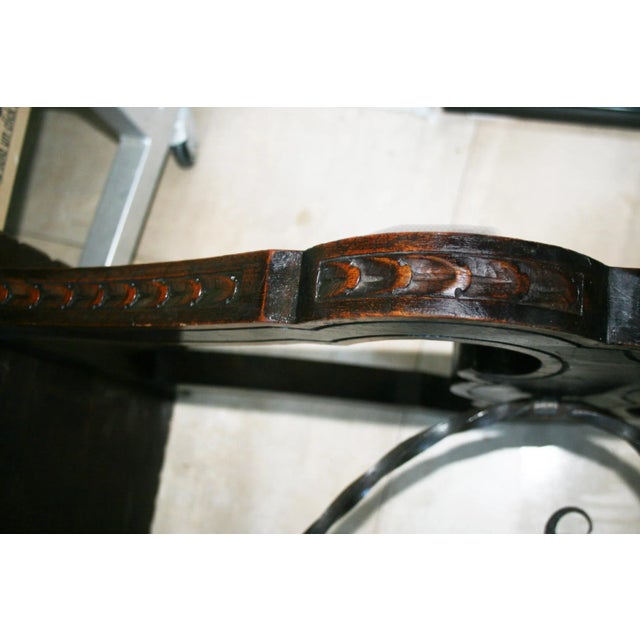 18th Century Spanish Chestnut and Wrought Iron Table For Sale - Image 11 of 15