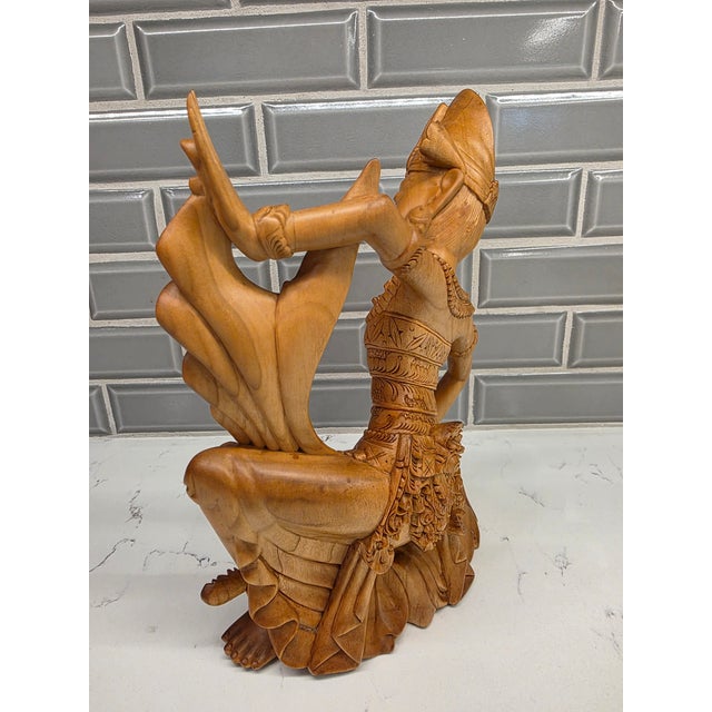 Late 20th-Century Balinese Modernist Legong Dancer – 10-Inch Wood Carving For Sale In Phoenix - Image 6 of 12