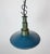 Metal Industrial Blue Enamel Military Pendant Lamp with Cast Aluminium Top, 1960s For Sale - Image 7 of 18