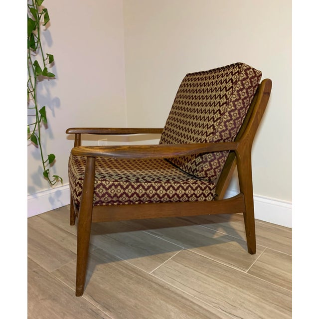 Mid-Century Modern Mid Century Modern Danish Walnut Lounge Chair For Sale - Image 3 of 13