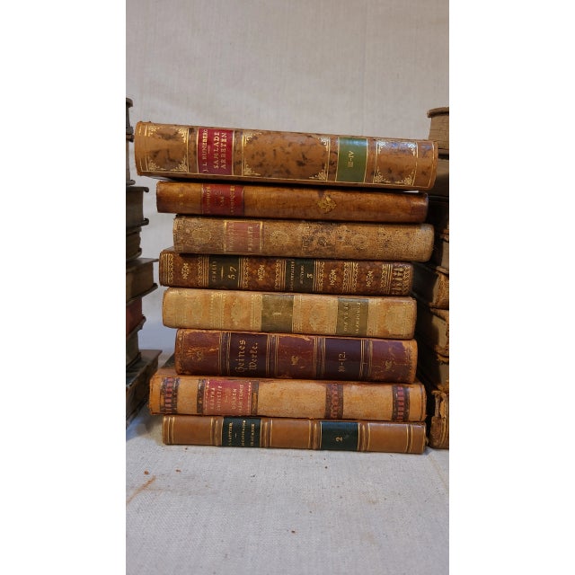 Traditional Vintage Leather Books- 40 Pieces For Sale - Image 3 of 6