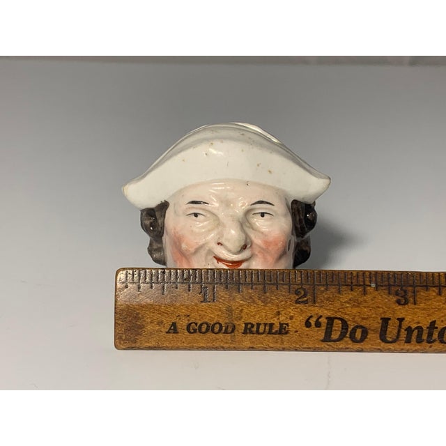 Antique Staffordshire Head Penny Bank: 19th Century Porcelain Coin Bank For Sale - Image 10 of 10