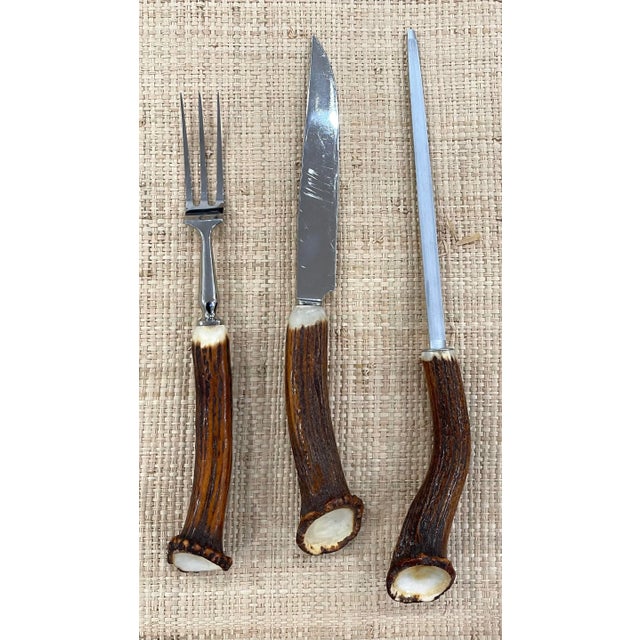 Brown Vintage Hermes Paris Carving Set For Sale - Image 8 of 8