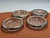 Italian Glass Coasters with Plated Rims from Leonard, 1960s-1970s, Set of 4 For Sale - Image 3 of 7