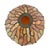 Art Nouveau Vintage Tiffany-Style Stained Glass Lamp Shade, Orange, Amber, Goldenrod For Sale - Image 3 of 7