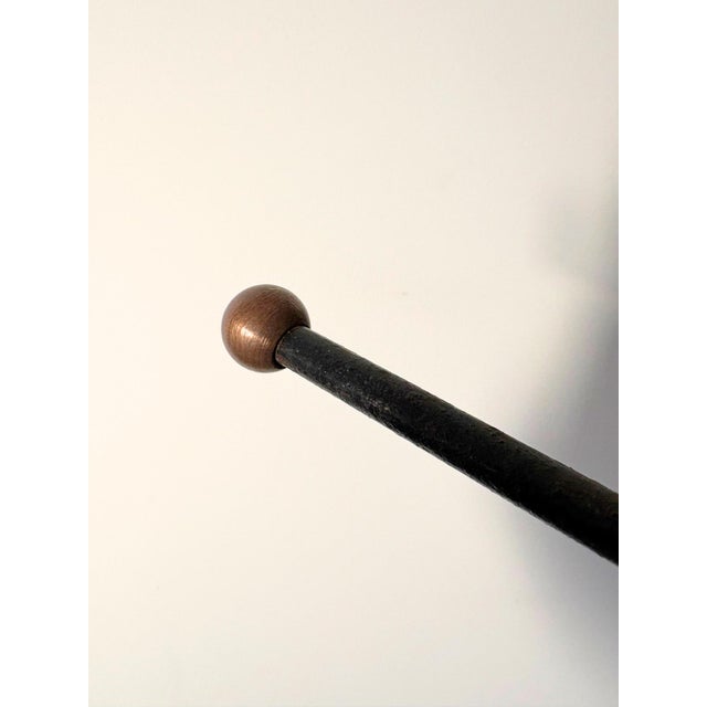 Jacques Adnet 20th Century Arched Metal Floor Lamp by Jacques Adnet, France, 1970s For Sale - Image 4 of 9