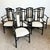 Italian Italian Black Lacquered Sculpted Dining Arm Chairs - Set of 8 For Sale - Image 3 of 8