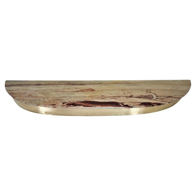 Italian Onyx and Brass Console Table, 1950s For Sale - Image 9 of 11