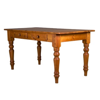 English Country Style Pine Dining Table For Sale