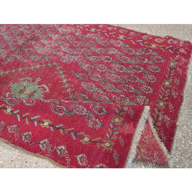 Raspberry Red Galerie Shabab Collection Early 20th Century Turkish Ghourdes Rug For Sale - Image 8 of 9