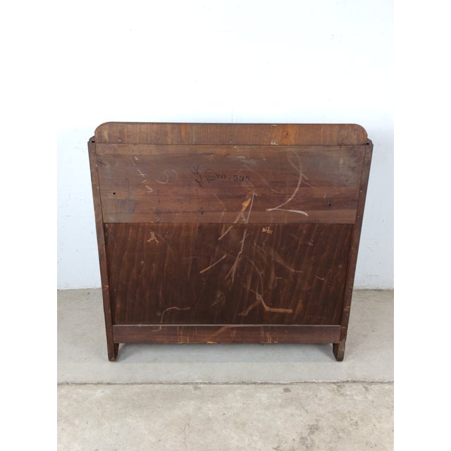 Antique Art Deco Compact Server With Waterfall Top For Sale - Image 12 of 17