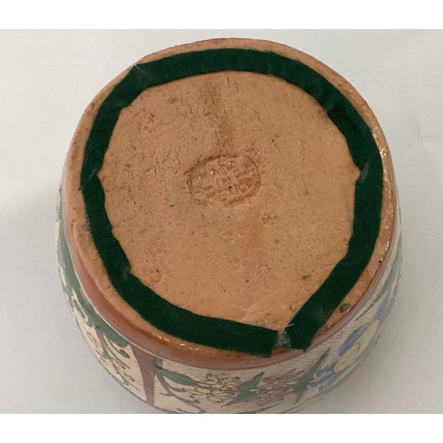 Tlaquepaque Petatillo Vase Antique Mexican Pottery For Sale - Image 10 of 11