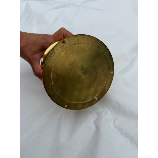 Mid-Century Chelsea Shipstrike Brass Nautical Wall Bell Clock For Sale - Image 6 of 7