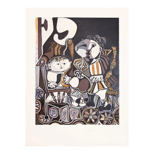 "Claude Et Paloma" 1980s Pablo Picasso Estate Lithograph