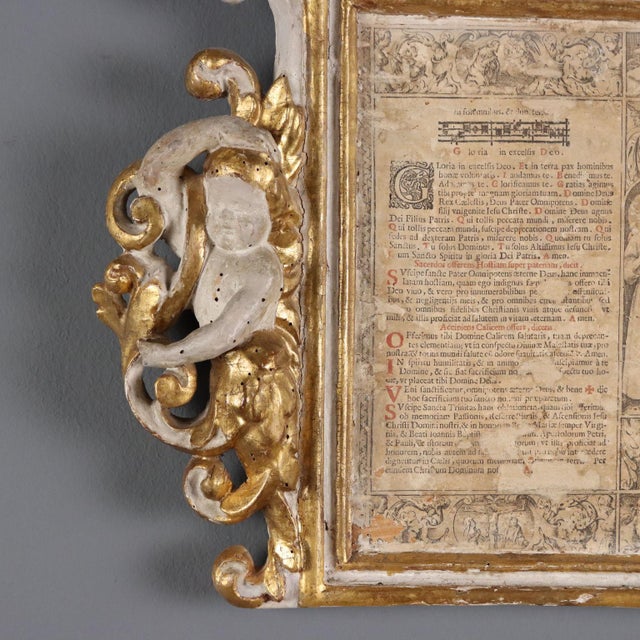 Wood Cantagloria in Carved, Lacquered and Gilded Wood For Sale - Image 7 of 10