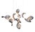 Dune 10 Cluster Chandelier in Silver Anodized Aluminum by Moss Objects For Sale