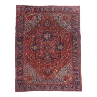 Late 19th Century Persian Heriz Rug, 09'05 X 12'02 For Sale
