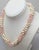 American Vintage 1980s Signed Napier Goldtone Frosted Pink Beads & Faux-Pearls Torsade Necklace For Sale - Image 3 of 8
