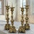 Created for a private French chapel in the late 17th to early 18th century, this rare set of four antique brass altar...