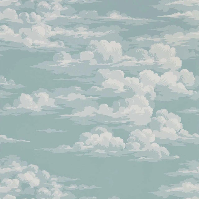Sanderson Silvi Clouds Wallpaper in Sky - a Sample For Sale