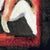 Abstract Mid-Century 1970's Vintage European Abstract Oil Painting of Woman and Animal in Orange and Black on Paper With Mat. For Sale - Image 3 of 3