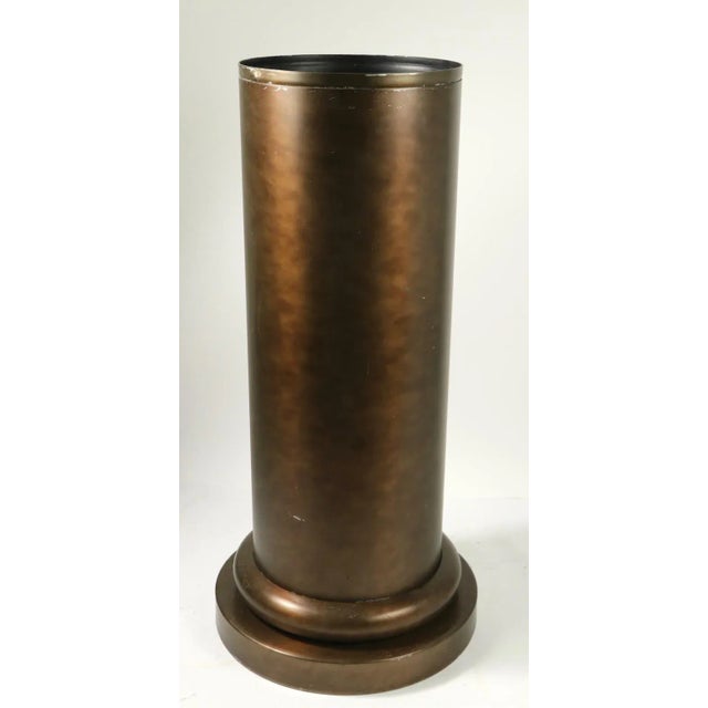Bronze Half Column Planters in Anodized Aluminum - A Pair For Sale - Image 8 of 12