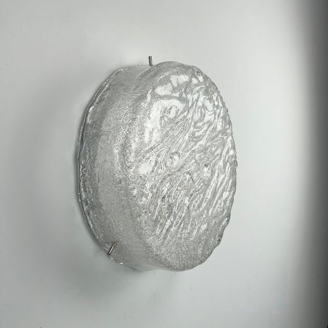 Large Wall Light in Heavy Glass by RZB-Leuchten, Germany, 1970s For Sale - Image 6 of 10