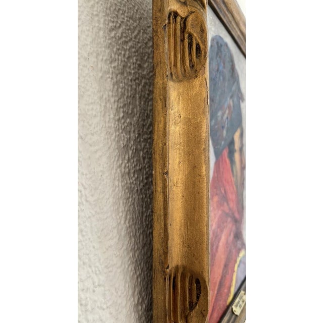 Francisque Noailly, Lady, Oil on Canvas & Cardboard, Framed For Sale - Image 9 of 13