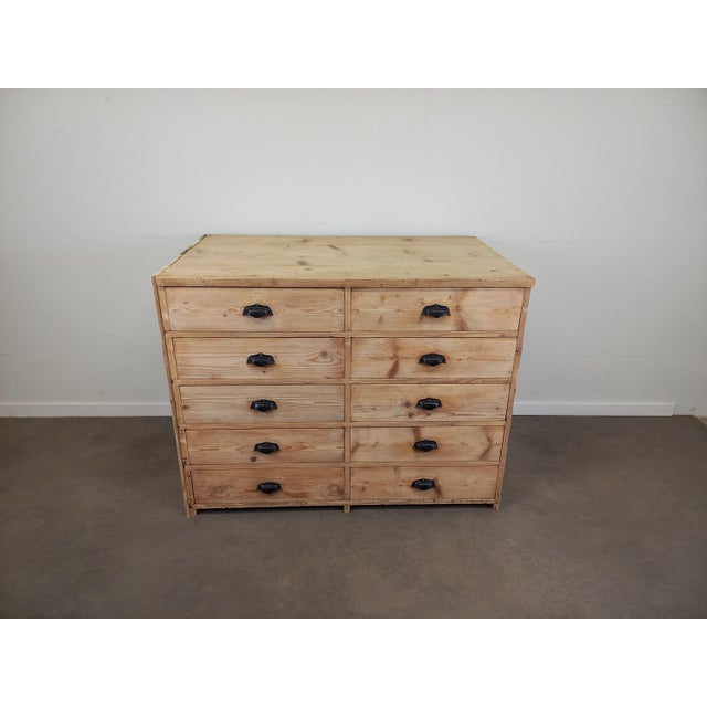 Vintage Fir Workshop Drawer Unit, 1930s For Sale - Image 13 of 15