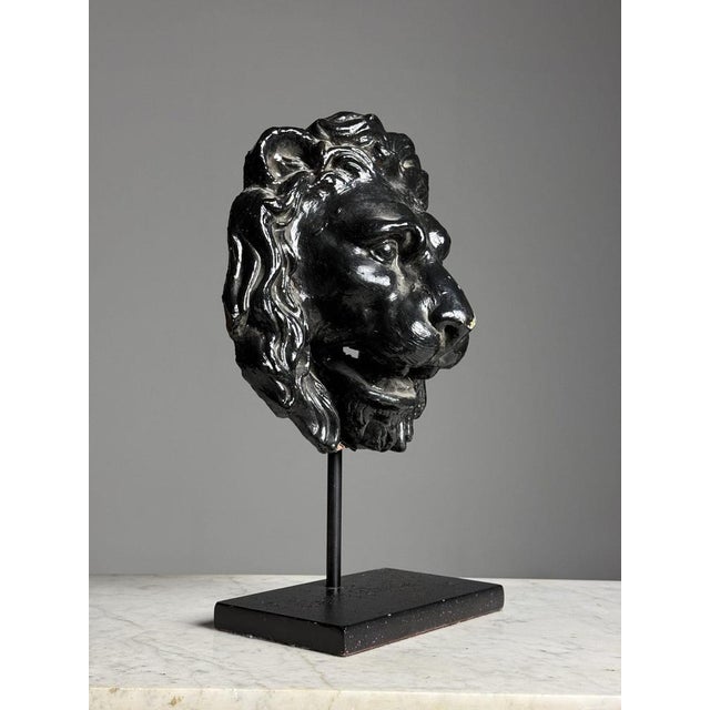 Lion Fountain Mask on Stand For Sale - Image 3 of 13