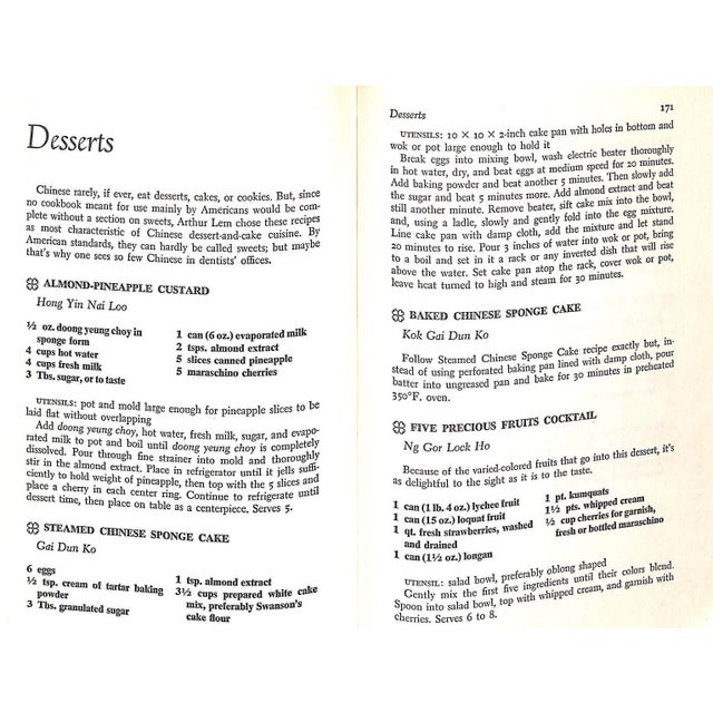 1970s "The Hong Kong Cookbook" 1970 Lem, Arthur and Morris, Dan For Sale - Image 5 of 7