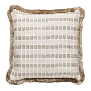 The House of Scalamandré Fair Isle Square Pillow, Birch For Sale