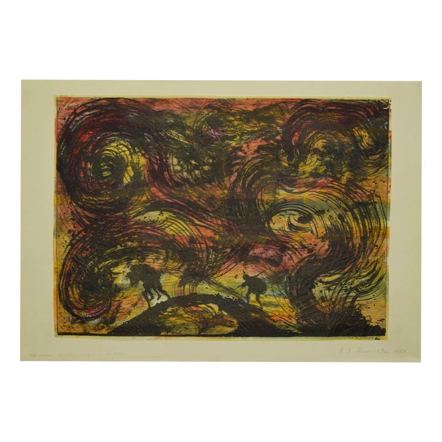 Eugene Berman, Escape from Troy, Lithograph, 1960s For Sale