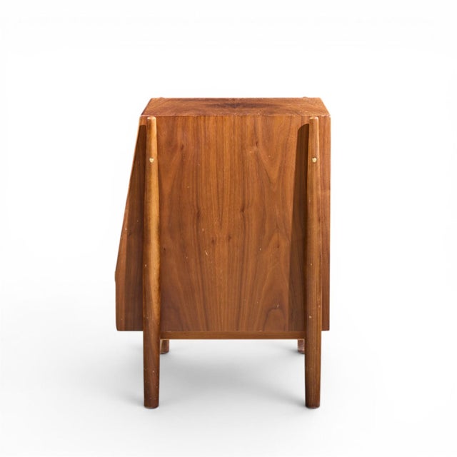 Mid 20th Century Kipp Stewart for Drexel Declaration Mid Century Walnut Floating Nightstand For Sale - Image 5 of 11