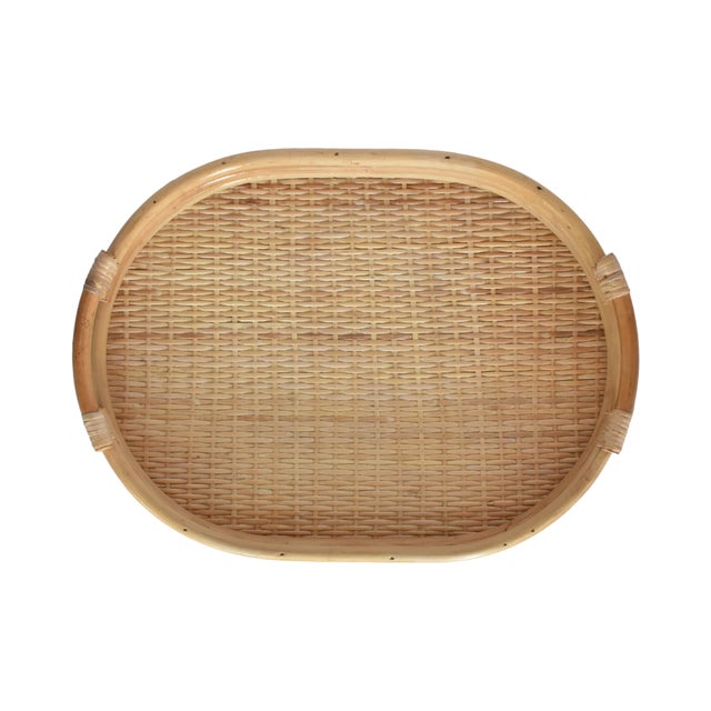 Vintage Bamboo Serving Tray Chairish
