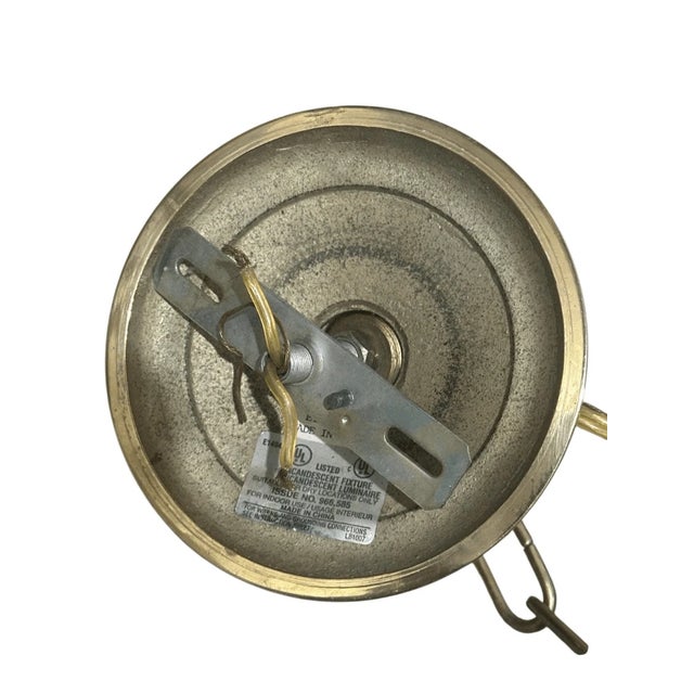 Glass Vintage Marbled Glass Pendant Hallway Light For Sale - Image 7 of 8