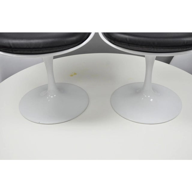 White Starway Contemporary Modern Tulip Style Dining Set Table & 6 Chairs - 7 PCS For Sale - Image 8 of 18