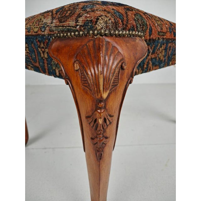 Gold Antique Pouf in Walnut, 1820 For Sale - Image 8 of 9